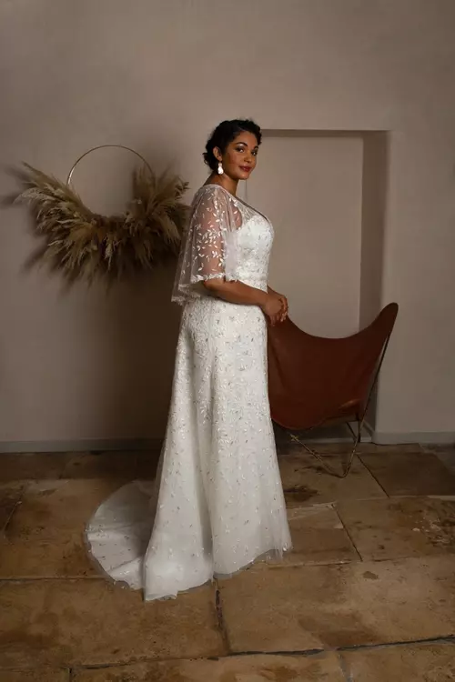 Plus size wedding cape sale